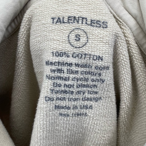 Talentless Circle Logo Hoodie in Bone S - Picture 7 of 10